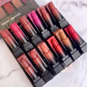 12pcs Huda Beauty Bullet Matte Lipsticks Set