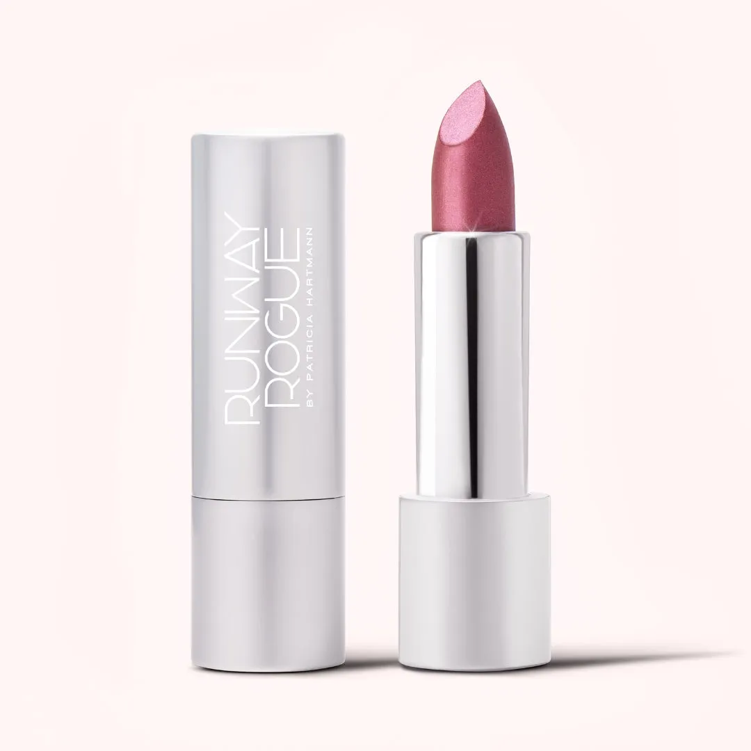 Divine Crème Lipstick: Dusty Blush Mauve with Lilac Shimmer