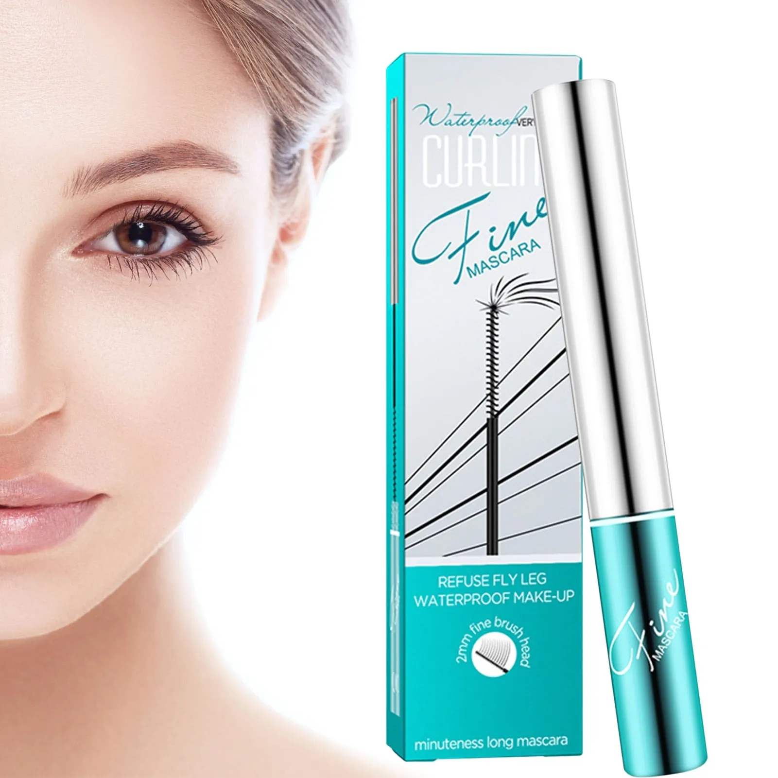 Fine Brush Mascara Smudge-proof Flake Resistant Voluminous Mascaras For Women Eyelash Growth Mascara Make Lashes Look Thick And