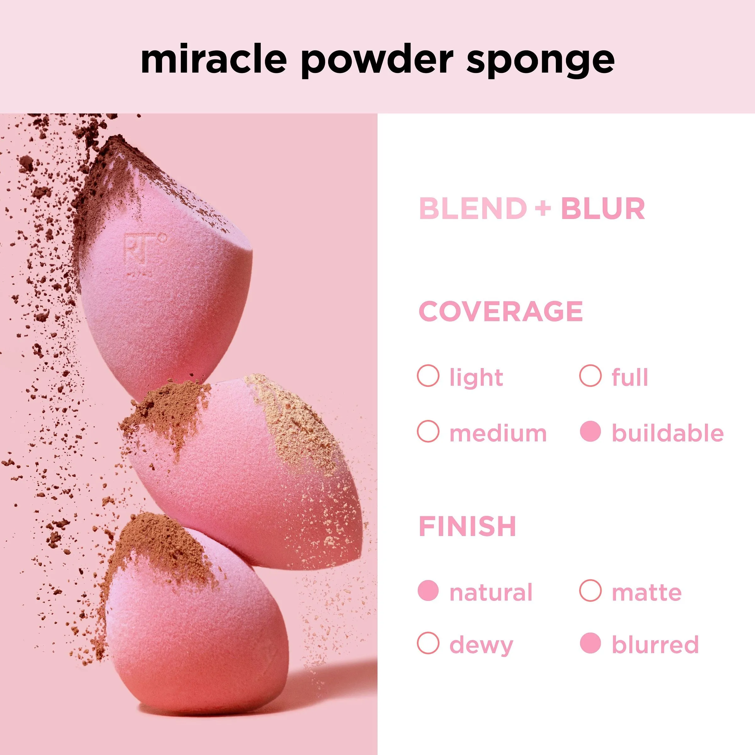 Miracle Powder Sponge, 2 Count