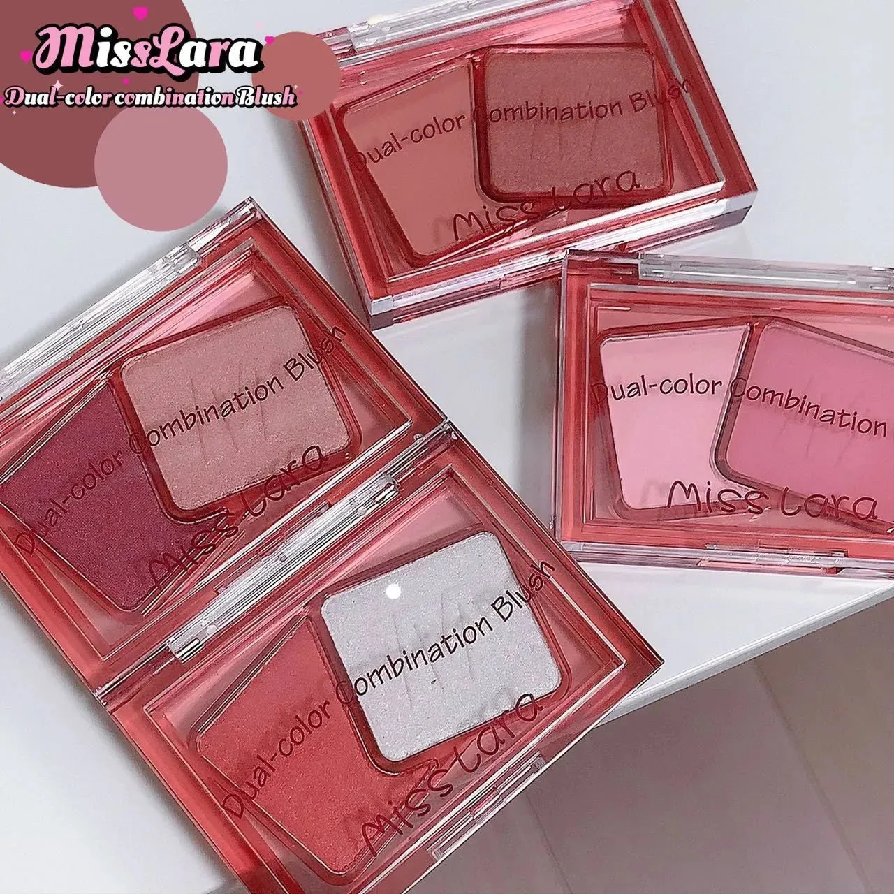 Miss Lara 2 Color Combination Makeup Highlighter Blusher MS-174