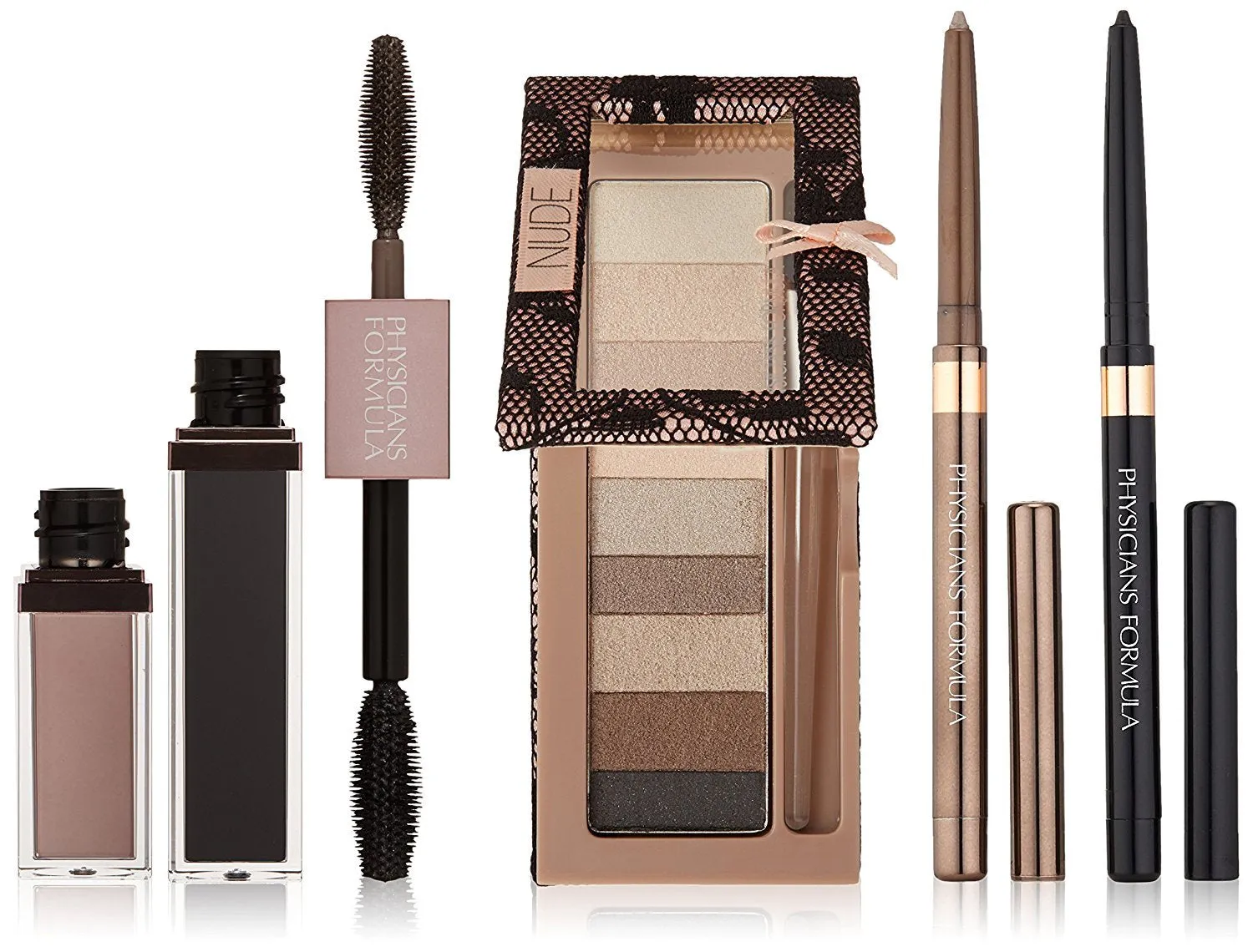 Nude Glam Eye Collection: Eyeshadow, Eyeliner & Mascara Set